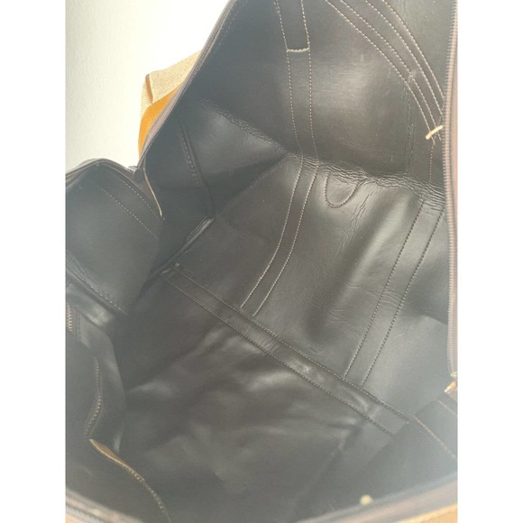 Philippe Salvet Bag Small Duffle Canvas Leather Vintage Made In France - Picture 7 of 10